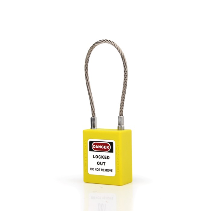 Steel Cable Padlock Safety Lock out Tag out, Gembok LOTOTO Gembok Mekanik LOTO - Hijau