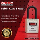 LOTO Padlock ONEBIZ Compact Safety Electrical Padlock White Nylon