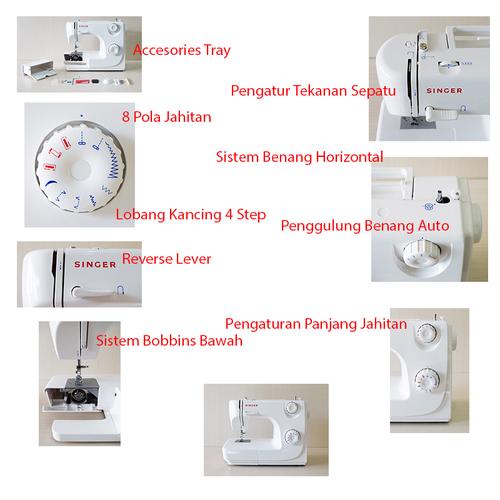 Mesin Jahit SINGER 8280-XT Portable Multifungsi