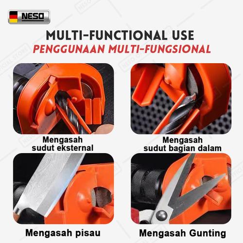 NESO Pengasah Asah Mata Bor 2-16mm Drill Bit Alat Asah Mata Bor Besi Kayu Beton Sharpener Titanium Original NT-67