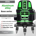 【Penawaran khusus】2/5 Line 6 Poin Tingkat Laser kuat Cahaya 360 ° Rotary Vertikal Horizontal Laser Jalur Tripod luar ruangan Alat ukur - Alat ukur level