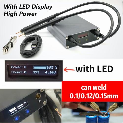 【Indonesia】DH30 Spot Welder Nikel Portable 5000mAH Lipo OLED Weld Las Titik 0.15mm Nickel Baterai Battery 18650 Logam - DH30