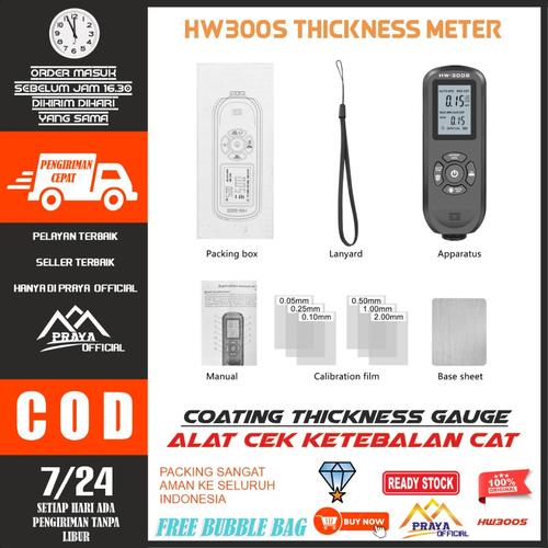 【produk promosi】Digital Handheld Meter HW-300S Coating Thickness Gauge Car Paint 0.01mm - HW-300S