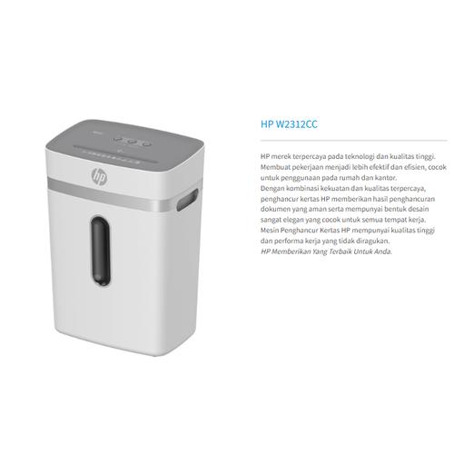 HP 2312, Penghancur Kertas - Paper Shredder (Hewlett Packard), Kapasitas 12 lembar 23 Ltr, HP W2312CC | Original