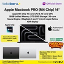 [RESMI IBOX] Macbook Pro 14" Inch M4 Chip With 10Core CPU & 10Core GPU 16GB 512GB/1TB Ibox