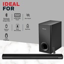 Honeywell Trueno U3000 160W Soundbar with Wired Subwoofer, 2.1 Channel Sound, 57.15 mm*4 Drivers, Bluetooth V5.0+EDR, with Remote, EQ Mode, 5 Play Modes-BT, Audio Jack, USB, Optical & HDMI/ARC