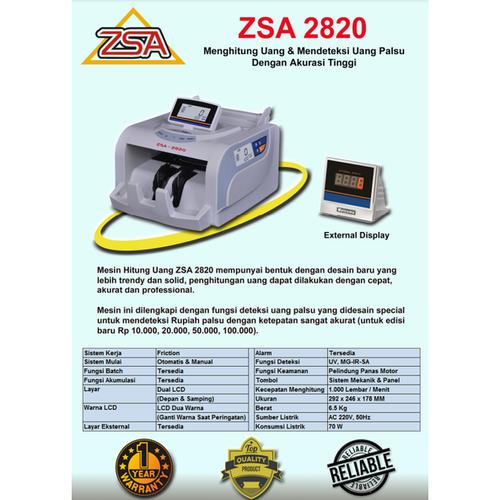 MESIN PENGHITUNG UANG | ZSA 2820 | ORIGINAL | GARANSI RESMI