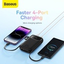 Baseus Powerbank QPOW2 Dual Cable 20000mAh 3A 22.5W Type C Lightning