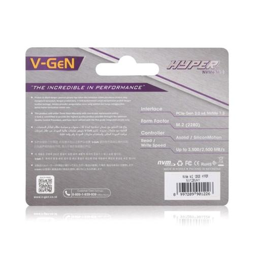 V-Gen SSD Hyper M.2 Pcie Gen3 Nvme 2280 256GB - VGen M2 256 GB