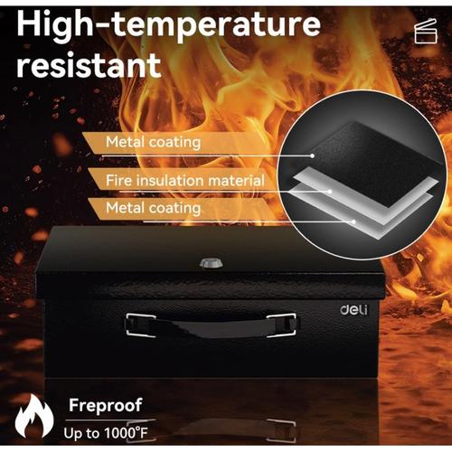 Deli-ET612 Digital Safe document box fireproof brankas dokumen brankas kasir tahan api