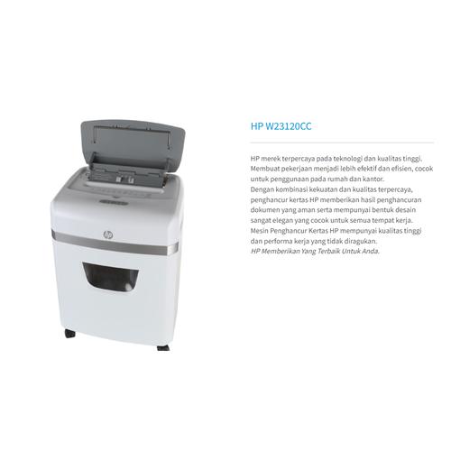 HP 23120 Otomatis & Manual, Penghancur Kertas - Paper Shredder (Hewlett Packard), Kapasitas 120 lembar 23 Ltr, HP W23120CC | Original
