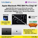 Macbook Pro 16" Inch M4 PRO Chip With 14Core CPU & 20Core GPU 48GB 512GB Ibox