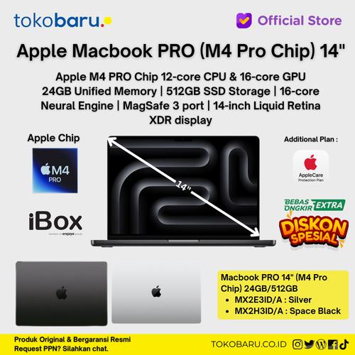 Macbook Pro 14" Inch M4 PRO Chip With 12Core CPU & 16Core GPU 24GB 512GB Ibox