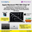 [RESMI IBOX] Macbook Pro 14" Inch M4 Chip With 10Core CPU & 10Core GPU 16GB 512GB/1TB Ibox