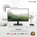 Monitor Gaming Viewsonic 24"  VA240-H IPS 100Hz 1ms FHD  1080p - Wajib Packing Kayu