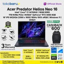 ACER Predator Helios Neo 16 PHN16-72-733C RTX4060 i7 14700HX 16/1TB SSD W11 OHS 16" WQXGA 165Hz Black