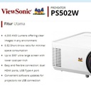 Projector ViewSonic PS502W WXGA Short Throw 4000 ANSI Dual HDMI
