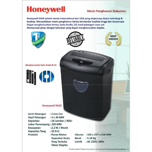 Mesin Penghancur Kertas HONEYWELL 9410