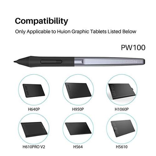 Huion Pen Stylus PW100 Untuk H640P-H950P-H1060P-H610 Pro V2 Pen Tablet
