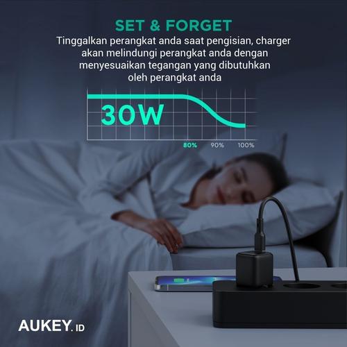 Aukey PA B1L Charger GaN 30W PPS 25W Omnia Mini II USB Type C PD QC