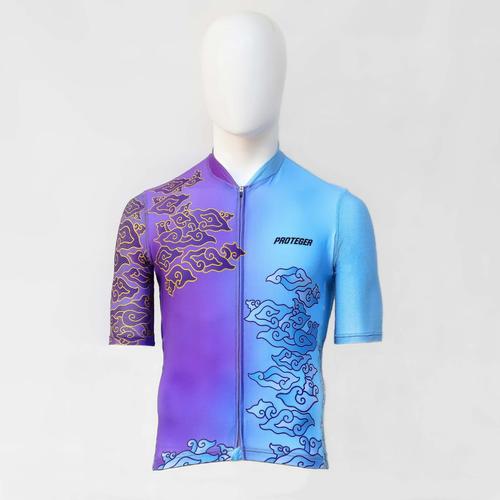 Jersey Sepedah Proteger Men's MEGA MENDUNG BLUE X PURPLE