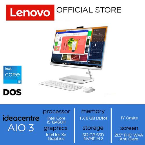 Lenovo IdeaCentre AIO 3 22IAP7 Core i5-12450H 8GB 512GB DOS