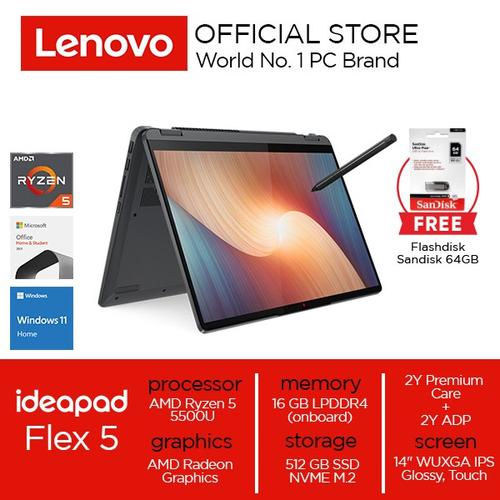 Lenovo IdeaPad Flex 5 14ALC7 Ryzen 5 5500U 8GB 512GB W11 OHS