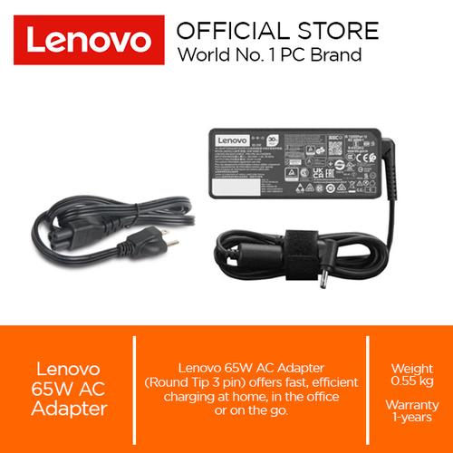 Lenovo 65W AC Power Adapter Charger Round Tip