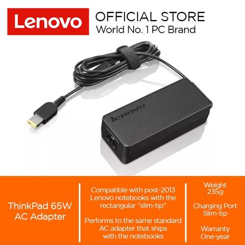 Lenovo ThinkPad 65W AC Adapter Charger (Slim Tip)