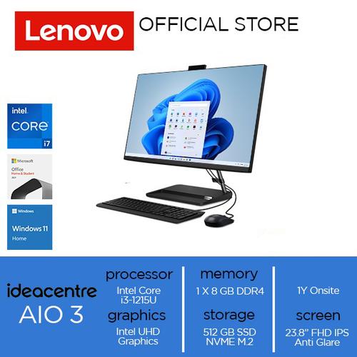 Lenovo IdeaCentre AIO 3 24IAP7 Core i3-1215U 8GB 512GB W11 OHS