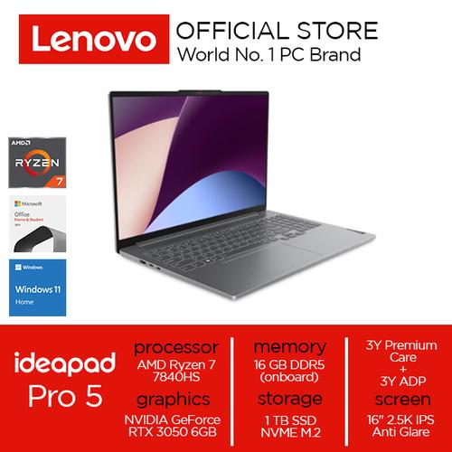 Lenovo IdeaPad Pro 5 16APH8 Ryzen 7 7840HS 16G 1TB RTX 3050 6GB W11OHS