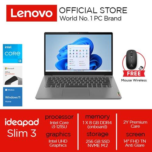 Lenovo IdeaPad Slim3i 14IAU7 Core i3-1215U 8GB 256SSD Win11 OHS