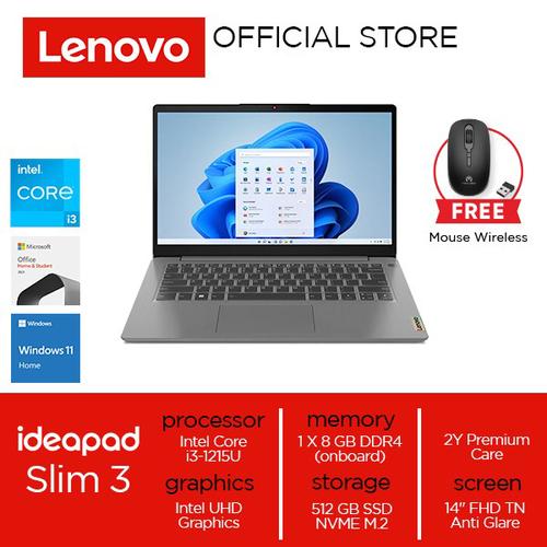 Lenovo IdeaPad Slim 3i 14IAU7 Core i3-1215U 8GB 512GB W11 OHS