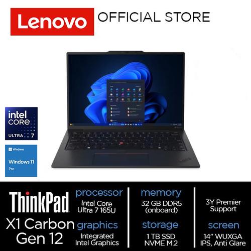 Lenovo ThinkPad X1 Carbon Gen 12 Ultra 7 165U 32GB 1TB SSD W11Pro