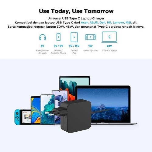Universal Charger 65W USB C Power Adapter