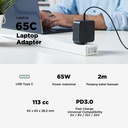 Universal Charger 65W USB C Power Adapter
