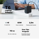 Adapter INNERGIE T6 Charger Laptop Universal 65W 45W 19.5V 3.42A