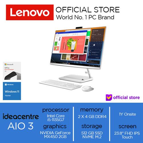 Lenovo IdeaCentre AIO 3 24ITL6 Core i5-1135G7 8GB 512SSD MX450 Touch