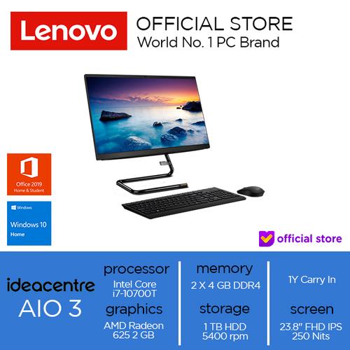 Lenovo IdeaCentre AIO 3 Core i7-10700T 8GB 1T HDD Radeon 625 Touch