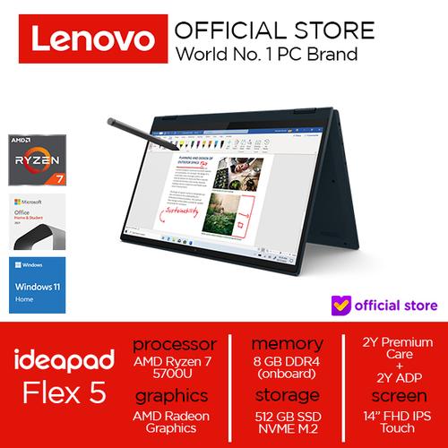 Lenovo IdeaPad Flex 5 Ryzen 7 5700U 8GB 512SSD W10 OHS