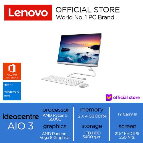 Lenovo IdeaCentre AIO 3 22ADA05 Ryzen 5 3500U 8GB 1T HDD W10 OHS