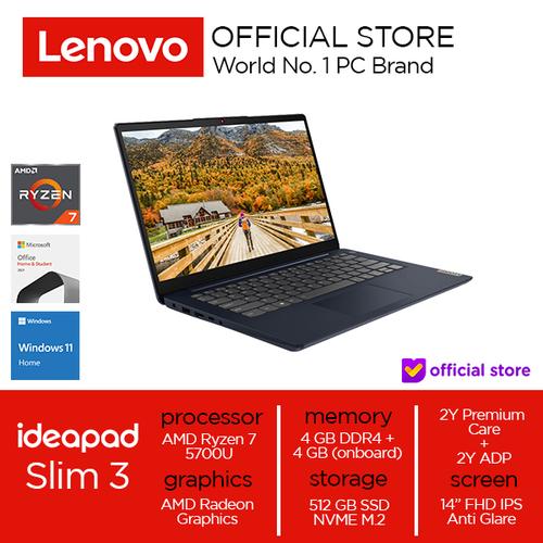 Lenovo IdeaPad Slim 3 14ALC6 Ryzen 7 5700U 8GB 512 SSD W10 OHS