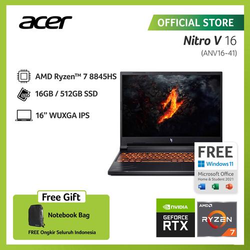 ACER NITRO V 16 ANV16-41-R77X 16" WUXGA IPS RYZEN 7 8845HS 16GB 512GB NVIDIA GEFORCE RTX 4050