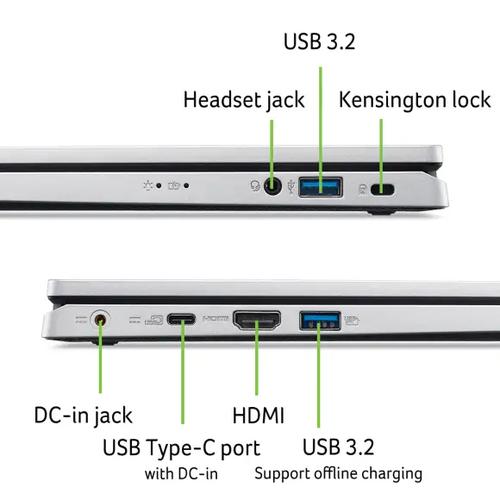 ACER ASPIRE 3 A314-42P-R7E5 14" WUXGA R7-5700U 16G 512G SSD SLV WIN 11
