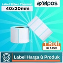 LABEL STIKER BARCODE KERTAS STICKER THERMAL 40x20MM ISI 500 LEMBAR