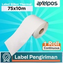 LABEL STICKER BARCODE 75x10M ( Continous) THERMAL - POS THERMAL - 10M