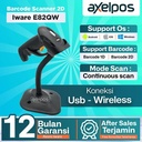 BARCODE SCANNER WIRELESS 2D IWARE E-82QW WITH STAND