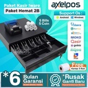 Paket Alat Mesin Kasir Android Iware Cash Drawer 5 Slot - Printer Bluetooth 58mm - Free kertas 5 Roll