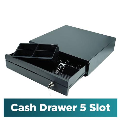 Paket Alat Mesin Kasir Android Iware Cash Drawer 5 Slot - Printer Bluetooth 58mm - Free kertas 5 Roll