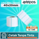 LABEL STIKER BARCODE KERTAS STICKER THERMAL 40x20MM ISI 500 LEMBAR